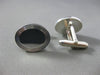 ESTATE TIFFANY & CO 925 SILVER 3 DIMENSIONAL OVAL ENGRAVABLE CUFF LINKS #25385