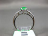 ESTATE .14CT DIAMOND & AAA JADE PLATINUM 3D CLASSIC HEART SHAPE LOVE FUN RING