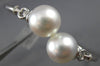 ESTATE .10CT DIAMOND & AAA SOUTH SEA PEARL 18KT WHITE GOLD LOVE BANGLE BRACELET