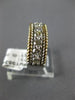 ESTATE WIDE 1.02CT DIAMOND 14KT 2 TONE GOLD SEMI ETERNITY ROPE ANNIVERSARY RING