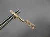 ESTATE .31CT DIAMOND 14KT ROSE GOLD 3D ROUND & BAGUETTE BAR FUN STUD EARRINGS