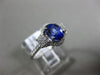 ESTATE 1.66CT DIAMOND & AAA SAPPHIRE 14KT WHITE GOLD OVAL FLOWER ENGAGEMENT RING