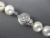 ESTATE AAA 8MM SOUTH SEA PEARL 14KT WHITE GOLD 3D CLASSIC NECKLACE #26211