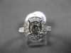 ESTATE 1.12CT DIAMOND 14KT WHITE GOLD HALO FILIGREE SEMI MOUNT ENGAGEMENT RING