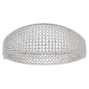 ESTATE EXTRA LARGE 8.94CT DIAMOND 18KT WHITE GOLD MULTI ROW PAVE BANGLE BRACELET