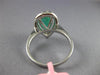 ESTATE LARGE 2.07CT DIAMOND & AAA EMERALD 18K WHITE GOLD 3D HALO ENGAGEMENT RING