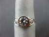 ANTIQUE LARGE GIA .90CT DIAMOND 18KT WHITE GOLD FILIGREE ENGAGEMENT RING #23707