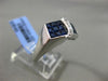 ESTATE WIDE 2.21CT DIAMOND & SAPPHIRE 18K WHITE GOLD 3D RECTANGULAR TWISTED RING