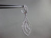 ESTATE LONG 4.96CT DIAMOND 18KT WHITE GOLD 3D MULTI LEAF DROP HANGING EARRINGS