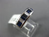 ESTATE 1.18CT DIAMOND & AAA SAPPHIRE 18KT WHITE GOLD CHANNEL ANNIVERSARY RING