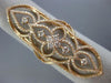 EXTRA LARGE 1.03CT DIAMOND 14KT ROSE GOLD OPEN FILIGREE FLOWER FULL FINGER RING