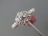 ESTATE 1.15CT ROUND PRINCESS DIAMOND 18KT WHITE GOLD CLUSTER FLOWER FUN RING F/G