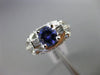 ESTATE WIDE 2.01CT DIAMOND & TANZANITE 18KT WHITE GOLD 3D ETOILE ENGAGEMENT RING