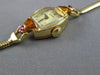 ANTIQUE 1.50CT AAA RUBY & CITRINE 14KT YELLOW GOLD 3D MOVADO LADIES WATCH #20698