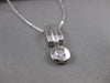 ESTATE .20CTW ROUND DIAMOND SOLITARE 14KT WHITE GOLD HANGING PENDANT F VS #2890