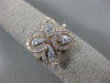ESTATE .76CT DIAMOND 14KT YELLOW GOLD 3D CLASSIC 4 CLOVER FLOWER HALO LOVE RING