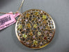 ESTATE LARGE 2.46CT FANCY COLOR DIAMOND 18KT ROSE GOLD CIRCULAR FLOATING PENDANT