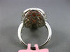 ESTATE LARGE 2.96CT WHITE & FANCY PINK DIAMOND 18KT GOLD OVAL FILIGREE RING