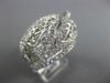 ESTATE 2.05CT DIAMOND 18KT WHITE GOLD 3D MULTI ROW CRISS CROSS FILIGREE FUN RING