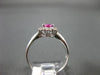 ESTATE 1.08CT DIAMOND & AAA PINK SAPPHIRE 18KT WHITE GOLD HALO ENGAGEMENT RING