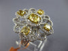 ESTATE EXTRA LARGE 2.04CT WHITE & FANCY YELLOW DIAMOND 14K 2 TONE GOLD LOVE RING
