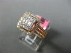 ESTATE WIDE 1.04CT DIAMOND 18KT ROSE GOLD CLASSIC SQUARE CLUSTER ENGAGEMENT RING