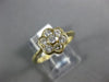 ESTATE .51CT DIAMOND 14K YELLOW GOLD 3D SEVEN STONE FLOWER BEZEL ETOILE FUN RING