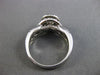 ESTATE WIDE 1.0CT DIAMOND 14KT WHITE GOLD 3D ROUND DOUBLE HALO ENGAGEMENT RING