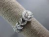 ESTATE 1.0CT DIAMOND 14K WHITE GOLD CLASSIC LEAF ETERNITY ENGAGEMENT RING #19530