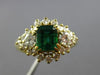 ESTATE WIDE 1.82CT DIAMOND & AAA EMERALD 18KT YELLOW GOLD ENGAGEMENT RING #26466