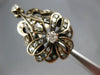 ANTIQUE LARGE 1.0CT ROSE CUT & OLD MINE DIAMOND 14KT WHITE GOLD 3D FILIGREE RING