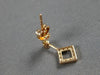 ESTATE .30CT DIAMOND 14KT ROSE GOLD 3D OPEN SQUARE CLASSIC HANGING EARRINGS