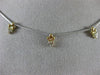 ESTATE .25CT DIAMOND 14KT 2 TONE GOLD MULTI FLOWER BY THE YARD HANGING NECKLACE