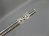 ESTATE .25CT DIAMOND 14K WHITE GOLD CLASSIC SQUARE ROUND CLUSTER STUD EARRINGS