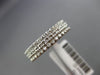 ESTATE WIDE 1.0CT DIAMOND 14K WHITE GOLD 3 ROW ETERNITY WEDDING ANNIVERSARY RING