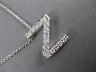 .32CT ROUND DIAMOND 14KT WHITE GOLD CLASSIC INITIAL FLOATING PENDANT #18296