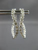 ESTATE 1.0CT DIAMOND 14K WHITE GOLD CLASSIC OVAL CURVED INSIDE OUT HOOP EARRINGS