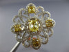 ESTATE EXTRA LARGE 2.04CT WHITE & FANCY YELLOW DIAMOND 14K 2 TONE GOLD LOVE RING