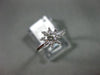 ANTIQUE .40CT OLD MINE DIAMOND 14KT WHITE GOLD 3D FLOWER ENGAGEMENT RING #21122