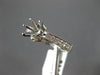 ESTATE .50CT DIAMOND 14KT WHITE GOLD MILGRAIN SEMI MOUNT ENGAGEMENT RING #17725