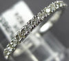 ESTATE .37CT DIAMOND 14KT WHITE GOLD SHARED PRONG SEMI ETERNITY ANNIVERSARY RING