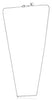 ESTATE .19CT ROUND DIAMOND 14KT WHITE GOLD 3D CLASSIC BAR FUN LOVE NECKLACE