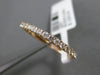ESTATE .36CT DIAMOND 18KT ROSE GOLD CLASSIC ETOILE WEDDING ANNIVERSARY RING 2mm