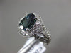 ESTATE LARGE 2.92CT DIAMOND & AAA ALEXANDRITE 14KT WHITE GOLD 3D ENGAGEMENT RING