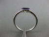 ESTATE .70CT DIAMOND & AAA EXTRA FACET AMETHYST 14K WHITE GOLD 3D BEZEL FUN RING