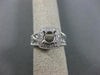 ESTATE LARGE .22CT DIAMOND 14K WHITE GOLD SQUARE HALO SEMI MOUNT ENGAGEMENT RING