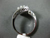 ESTATE .50CT DIAMOND 14K WHITE GOLD 3D THREE ROW PAST PRESENT FUTURE RING #19818
