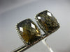 ESTATE 14.16CT DIAMOND & SMOKY TOPAZ 14KT BLACK GOLD FILIGREE CLIP ON EARRINGS