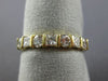ESTATE .80CT ROUND & PRINCESS DIAMOND 14KT YELLOW GOLD 3D ANNIVERSARY RING #9493