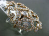 ANTIQUE LARGE 2.33CT DIAMOND 14K ROSE GOLD FLEUR DE LIS ETOILE FILIGREE FUN RING